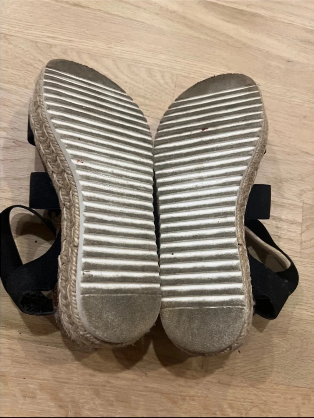 Steve Madden Black Espadrille Platform Sandals